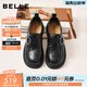 百麗（Belle）復古方扣羊皮樂(lè )福鞋女2026春新商場(chǎng)同款便士樂(lè )福鞋F1E1DAM6預售 黑色 37 (235mm)