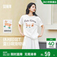 森馬（Semir）短袖t恤女中長(cháng)款萌寵花上衣25夏透氣吸濕寬松套頭衫109325100005