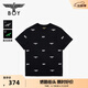 BOY LONDON春夏白色夜光經(jīng)典滿(mǎn)印短袖2026年情侶款潮牌T恤N01904 黑色 S