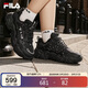 FILA 斐樂(lè )官方女鞋老爹鞋貓爪鞋6代黑色運動(dòng)鞋休閑鞋