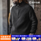 馬登工裝美式半拉鏈立領(lǐng)毛衣男春季半高領(lǐng)豎線(xiàn)肌理百搭彈力男士針織衫 炭黑色 【寬松偏大/黑色毛衣/男士毛衣冬季/毛衫男】 M