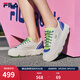 斐樂(lè )（FILA）官方女鞋ROCK巖石鞋帆布鞋楊冪同款夏時(shí)尚休閑鞋 白棉花糖/炫目藍-MD 37.5