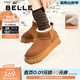 百麗（Belle）增高厚底雪地靴女商場(chǎng)款保暖加絨短靴D1C1DDM4 棕色 36 (230mm)