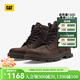 卡特（CAT）馬丁靴工裝靴男女鞋中性情侶款高幫鞋子男女商場(chǎng)同款 深褐色 41