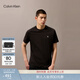 Calvin KleinJeans夏男女情侶休閑簡(jiǎn)約ck字母純色內搭純棉針織短袖T恤上衣 UB1-太空黑 L