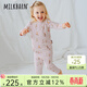 Milkbarn兒童保暖內衣套裝小孩睡衣男童女童家居服嬰兒寶寶秋衣褲 滑雪派對 80 cm