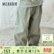 Milkbarn兒童長(cháng)褲 1-6歲男女童寬松休閑褲寶寶春秋外穿運動(dòng)褲子 淺灰綠 110 cm