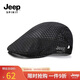 JEEP運動(dòng)騎行帽子男士夏季薄遮陽(yáng)全網(wǎng)眼防曬速干釣魚(yú)戶(hù)外貝雷帽中年人