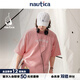 nautica white sail白帆×CityBoy 日系休閑無(wú)性別經(jīng)典笑臉多巴胺短袖T恤TW5101 粉色607 M