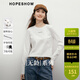 紅袖顯瘦收腰T恤2025秋季新款女裝【無(wú)齡】系列字母印花圓領(lǐng)百搭上衣 本白001 L