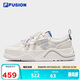 FILA FUSION斐樂(lè )官方潮牌章昊同款50-50 DX II帆布鞋新款休閑百搭運動(dòng)女板鞋