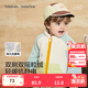巴拉巴拉童裝兒童外套男女童2026春裝寶寶雙面搖粒絨抗靜電清新撞色上衣萌 白綠絨絨00384 110