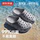 京東京造【抗菌洞洞鞋】涼鞋旅行沙灘兩穿eva防臭涼拖鞋男士水泥灰42-43