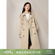 自巧（ZIQIAO）小個(gè)子雙排扣英倫風(fēng)休閑風(fēng)衣外套女2026秋裝新款卡其長(cháng)款大衣 卡其色 XS (2碼)