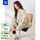 唐獅（TonLion）2025冬女立領(lǐng)牛角扣凈色超短款棉衣
