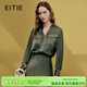 愛(ài)特愛(ài)（EITIE）工裝風(fēng)對稱(chēng)口袋緞面通勤V領(lǐng)襯衫上衣春季新款大牌女裝7313010 灌木綠49 L 165