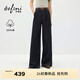 伊芙麗（eifini）朱珠代言100%棉水洗原色藏藍寬松顯瘦高腰牛仔褲26春季新款 藏青 M 100-115斤 腰圍73