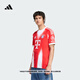 adidas速干拜仁慕尼黑球迷版主場(chǎng)足球短袖球衣男夏季阿迪達斯 亮粉紅熒光   M