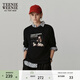 Teenie Weenie小熊女裝時(shí)尚簡(jiǎn)約秋季通勤長(cháng)袖T恤休閑寬松打底衫女 黑色 S (160)