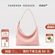 VANESSA HOGAN VH女包欣冉hobo包輕奢頭層牛皮荔枝紋皮單肩包包生日禮物送女友 中號-粉色 (荔枝紋皮 贈禮盒)