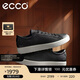 愛(ài)步（ECCO）【60周年款】系帶簡(jiǎn)約牛皮休閑板鞋男 柔酷582404 黑色40