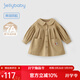 JELLYBABY外套女童春季風(fēng)衣卡其色兒童大衣長(cháng)款寶寶外套衣服童裝 卡其 100