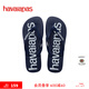 havaianas哈唯納Logomania男士?jì)捎猛闲獯┥碁┤俗滞锨閭H款涼拖 0555-靜謐藍 41-42 巴西碼尺碼偏大