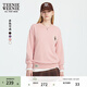 Teenie Weenie小熊女裝衛衣秋冬簡(jiǎn)約寬松休閑學(xué)院風(fēng)圓領(lǐng)套頭上衣 粉色 M