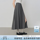 范思藍恩學(xué)院風(fēng)灰色復古百褶半身裙女秋季2025新款通勤裙子3198 深灰色 M