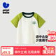 迷你巴拉【純棉親膚T恤】迷你巴拉巴拉男女童不易變形撞色萌趣短袖T恤夏 翠綠 【100%純棉】 110
