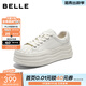 百麗（Belle）簡(jiǎn)約百搭貝殼頭小白鞋女26春新款厚底增高休閑板鞋B3076AM6預售 米色 37