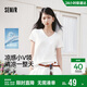 森馬（Semir）涼感T|短袖T恤女夏純色V領(lǐng)正肩吸濕速干抑菌2026上衣109326100002