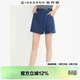 佐丹奴牛仔裙褲女夏季時(shí)髦洗水斜搭片中腰牛仔短褲女13405303