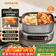 九陽(yáng)（Joyoung）電火鍋IH秒涮火鍋專(zhuān)用鍋電磁爐電磁加熱2200W多功能鍋6L烤涮分體式電煮鍋鴛鴦鍋HG60-G855