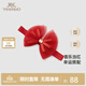 英氏（YEEHOO）【商場(chǎng)同款】?jì)和l(fā)飾喜慶紅色蝴蝶結發(fā)夾女寶發(fā)帶 珊瑚紅 F