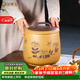 金鑲玉 茶葉罐 宜興紫砂段泥石瓢原礦大號七餅普洱茶存儲罐