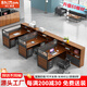 時(shí)仁（ShiRen）辦公桌組合辦公家具財務(wù)辦公桌公司屏風(fēng)職員工位簡(jiǎn)約現代辦公室  F型三人位【帶柜椅】