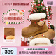 他她（TATA）女鞋黃油小熊冬新款圣誕雪地靴厚底保暖鞋子K2F01DD5 棕黃（毛里） 37