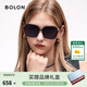 BOLON暴龍眼鏡26年新品太陽(yáng)鏡方形優(yōu)雅大框墨鏡遮陽(yáng)防曬防紫外線(xiàn)BL5101 C10 亮黑鏡框+紫灰漸進(jìn)鏡片【偏光】