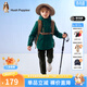 暇步士（Hush Puppies）童裝兒童外套秋冬季新款男女大童簡(jiǎn)約時(shí)尚加厚風(fēng)衣外套 叢林綠 160 cm(偏大一碼)