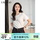 LAGOGO純棉印花簡(jiǎn)約正肩白色T恤女拉谷谷2025春新款甜美短袖上衣 本白色 M