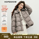 紅袖寬松保暖羽絨服2025冬季新款女裝90白鴨絨百搭連帽立領(lǐng)休閑短外套 栗褐色063 M