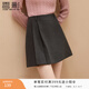 香影格雷系a字半身裙女2025冬季新款遮胯壓褶高腰百褶學(xué)院風(fēng)短裙 深灰 M 160/64A/95-110斤