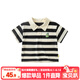 嘟嘟家兒童短袖夏裝男童條紋POLO衫女童透氣半袖寶寶夏季寬松上衣 黑白條 100 cm