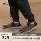 斯凱奇（Skechers）男鞋帆布鞋百搭商務(wù)休閑鞋舒適軟底輕便一腳蹬板鞋66387
