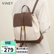 viney牛皮雙肩包女大容量輕便出行旅游旅行背包學(xué)生書(shū)包生日禮物送女友