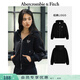 Abercrombie & Fitch美式時(shí)尚百搭LOGO抓絨拉鏈連帽衛衣外套25秋冬女裝152-5249 黑色 XS (160/84A)