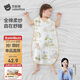 貝肽斯兒童紗布睡袋夏季薄款寶寶無(wú)袖背心睡衣防踢被子神器前4后2蘑菇 S