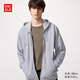 優(yōu)衣庫男裝女裝連帽拉鏈運動(dòng)開(kāi)衫/長(cháng)袖外套衛衣26春夏新款482311 05 天灰色 L