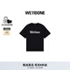 WE11DONE中性男女同款哥特風(fēng)字母logo標志休閑寬松圓領(lǐng)T恤 黑色 S